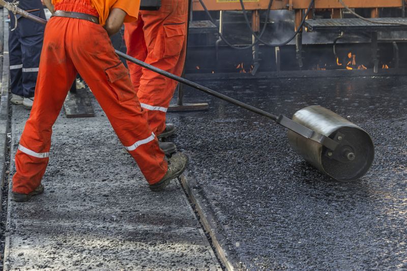 Patterned Asphalt Installation